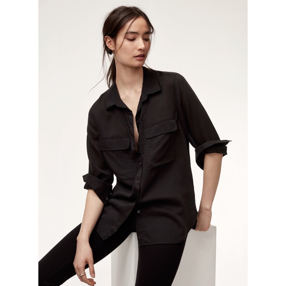 Aritzia | The Group Babaton Romm Shirt Black | XS - Picture 1 of 8